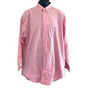 Mens Polo Ralph Lauren Classic Long Sleeve Pink Dress Shirt Size XL.